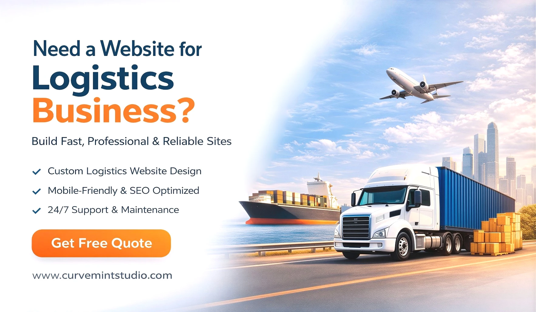 Need a Website for Logistics Business? Build Fast, Professional & Reliable Sites